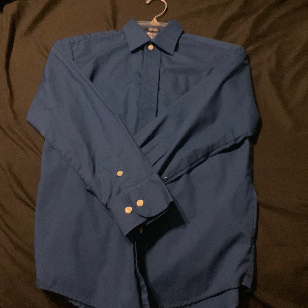 Chaps Boys Dress Shirt Medium Size 12 Like New